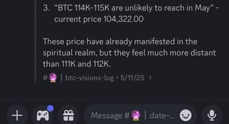 Vision log 1336-  BTC price + date for June, Aug, Sept-Dec 2025, BTC 120K in June not possible, BTC 150K in Oct wishful thinking