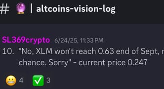 Vision log 1440. Alt coins  predictions Mar-Dec 2025. No real alts season, alt coins price + date predictions Jul-Sept 2025, Theta, XLM, XRP, LINK, INJ, LTC, DOGE, KASPA, ADA, crypto dreams, trust the Lord,  Robin Cunningham, stable coins
