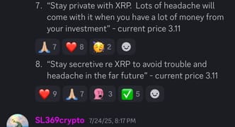 Vision log 1449 - Predictions for BTC Aug & Sept. BTC $1M. XRP will be a beast. Flip the switch isn't here yet. Blackrock will involve with XRP. XLM crashes is not what it seems. L1 coins. ETH 2026-2030. Shiba